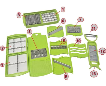 Vegetable & Fruit Cutter Dicer Multi-Utility, 12 In 1