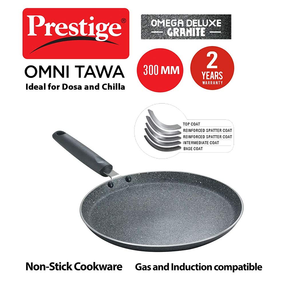 Prestige Omega Granite Non-Stick Dosa Tawa (All Sizes)