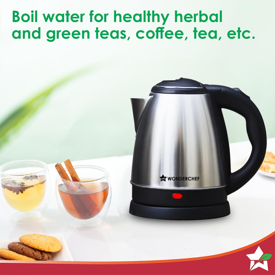 Wonderchef Acura Stainless-steel Electric Kettle | 1.5 L