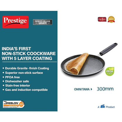 Prestige Omega Granite Non-Stick Dosa Tawa (All Sizes)