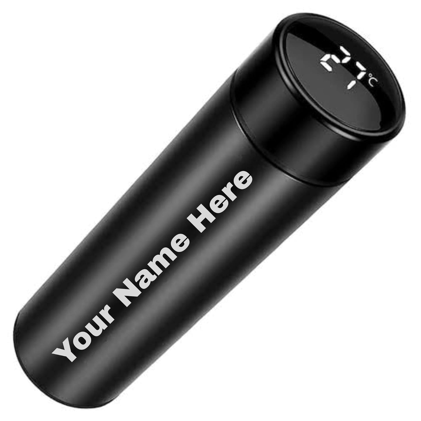 Personalised Stainless Steel Insulated Water Bottle with LED Temperature Display - 500ml