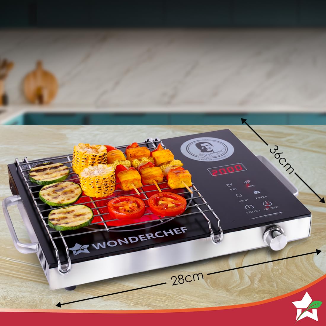 Wonderchef Easy Cook Infrared Cooktop | 2200 Watt Induction Cooktop | LED Digital Panel | Smart Touch Buttons | 2 Year Warranty
