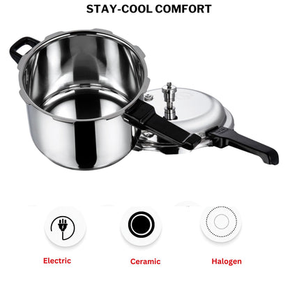 Vinod Stainless Steel Triply Pressure Cookers (All Sizes)