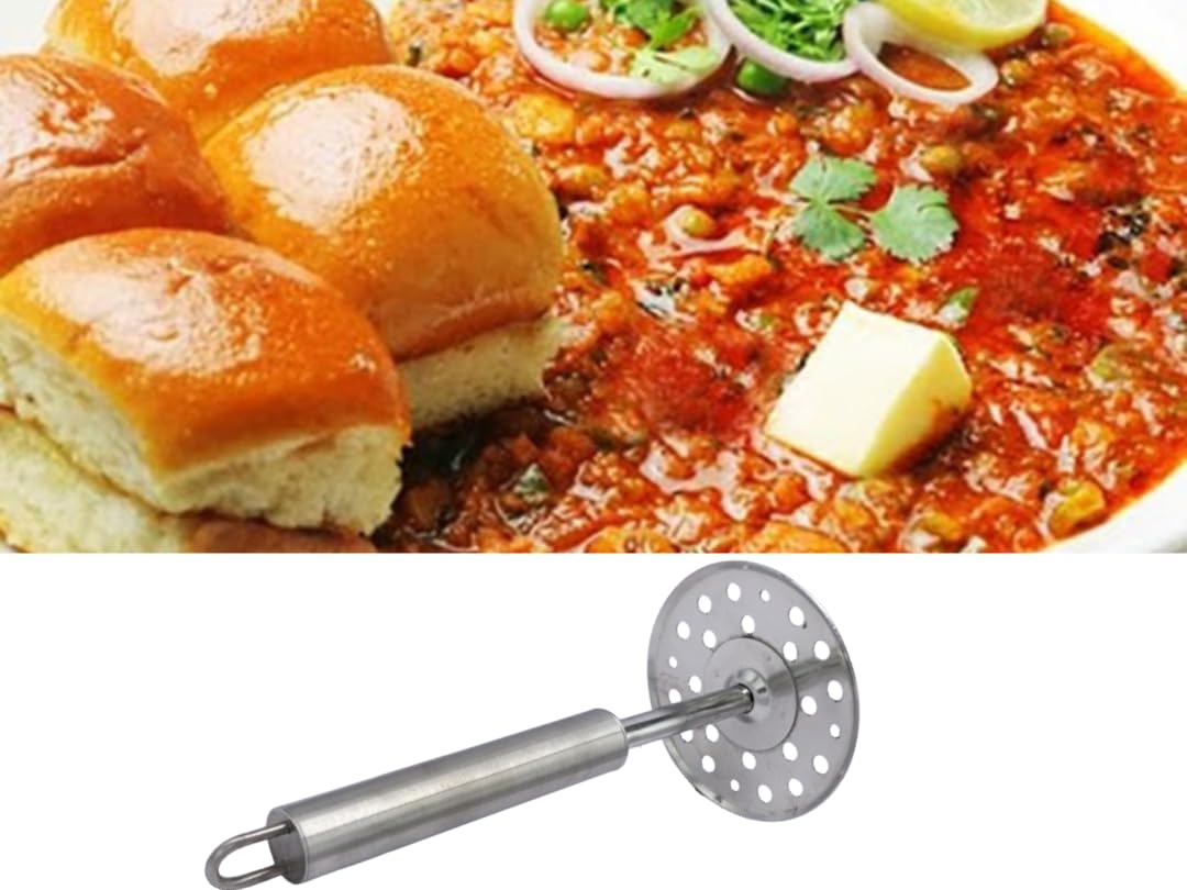 Full Stainless Steel Potato Masher Vegetable Masher or Pav Bhaji Masher