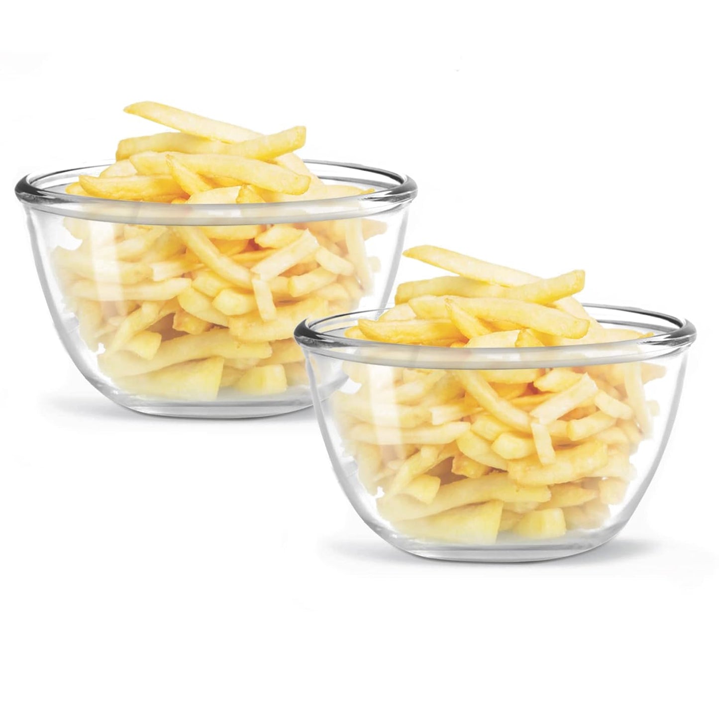 Treo By Milton Glass Mixing Bowls Set of 2, 500 Ml (Transparent)