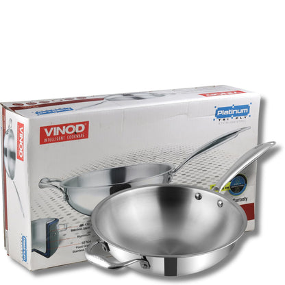 Vinod Stainless Steel Triply Wok