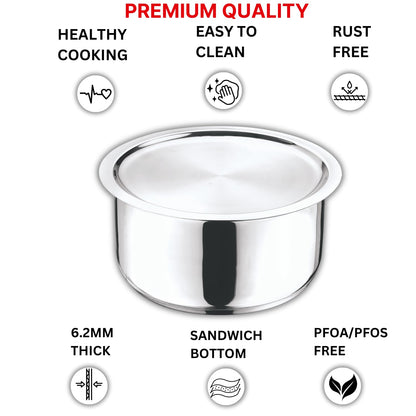 Vinod Stainless Steel Triply Tope (All Sizes)