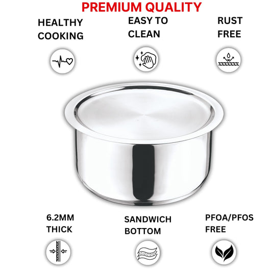 Vinod Stainless Steel Triply Tope (All Sizes)