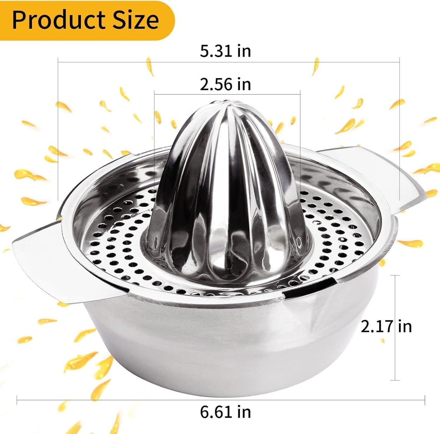 Hand Fruit Press Juicer with Built-in Strainer