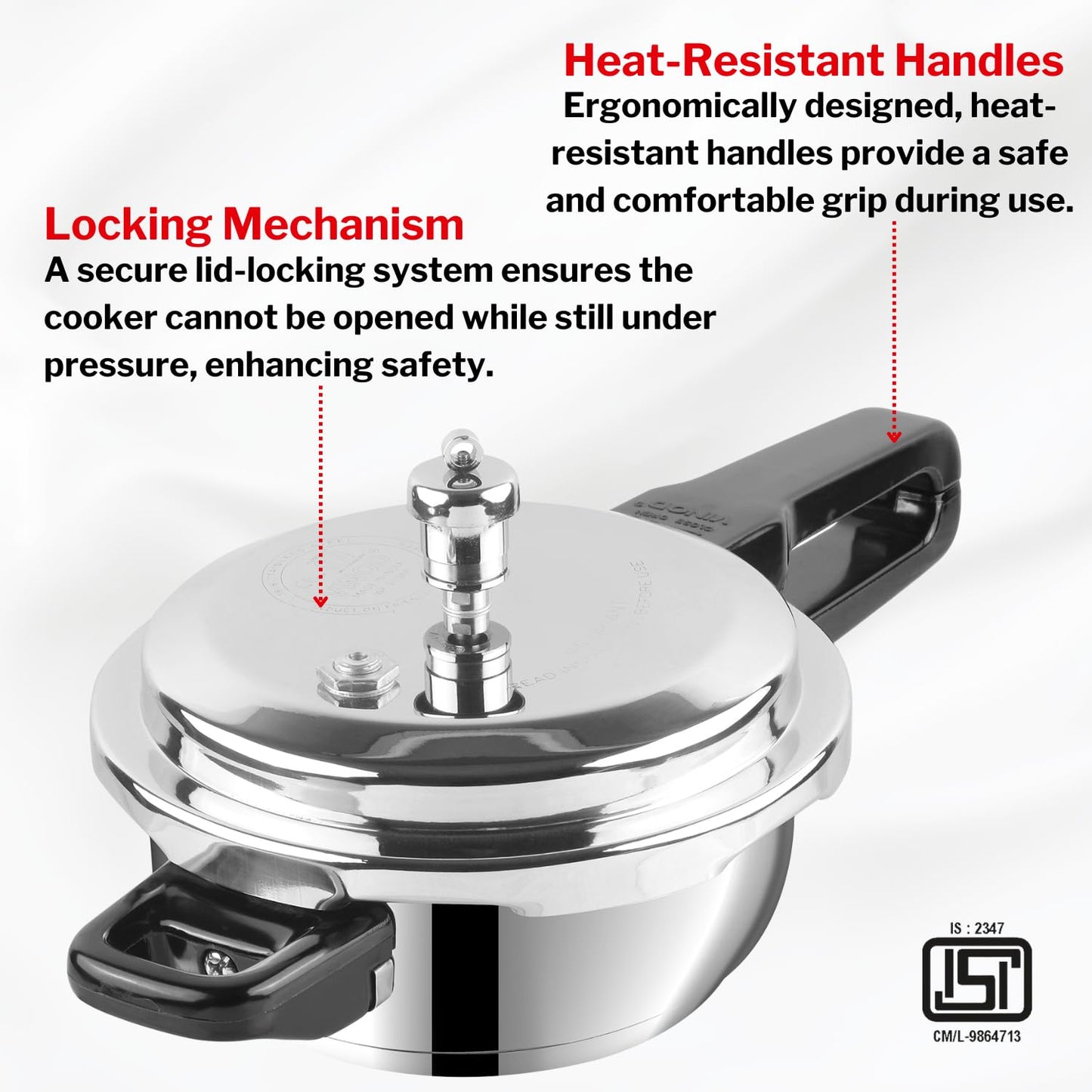 Vinod Stainless Steel Triply Pressure Cookers (All Sizes)