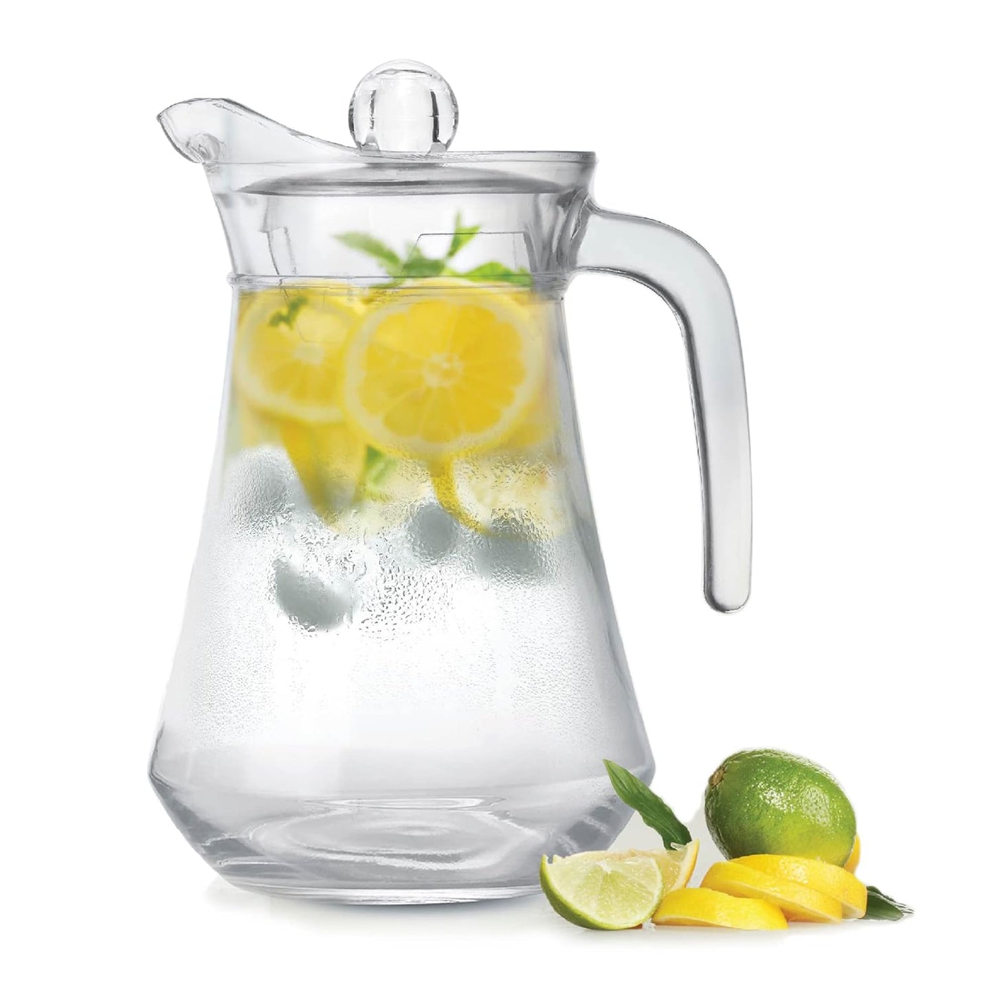 Treo by Milton Conical Fresh 1300 Glass Jug with Lid and Handle