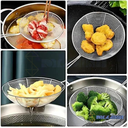 Stainless Steel Jhara Wire Skimmer for Frying (All Sizes)