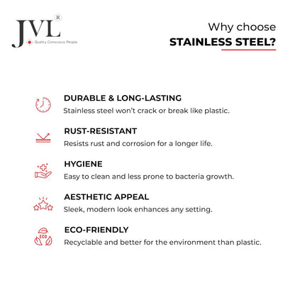 JVL Stainless Steel Vista Dry Fruit Container (4 - Container)
