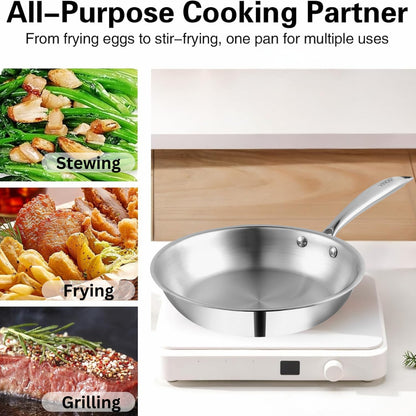 Vinod Stainless Steel Fry pan (All Sizes)