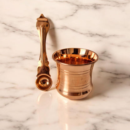 Copper Panchpatra Set - Damroo