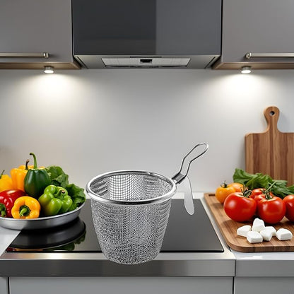 SS Fine Deep Fry Mesh Strainer with Handle (Mini)