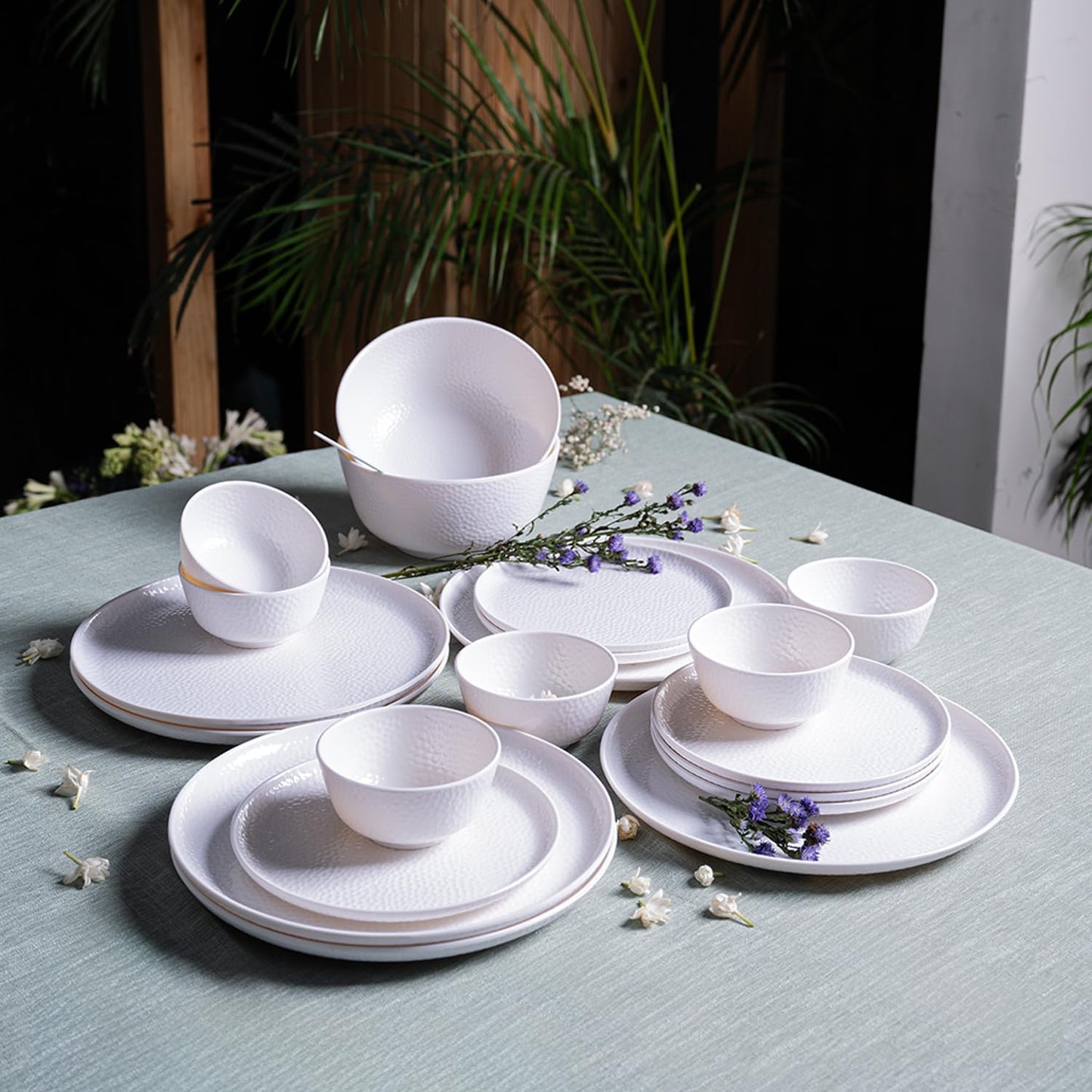 White 20 pcs Melamine Dinner Set