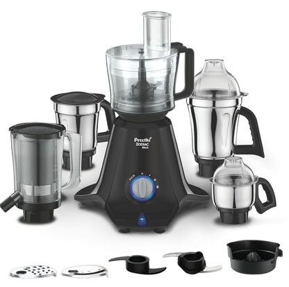 Preethi Mixer Grinder - ZODIAC Black 750 Watts