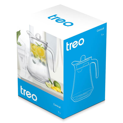Treo by Milton Conical Fresh 1300 Glass Jug with Lid and Handle