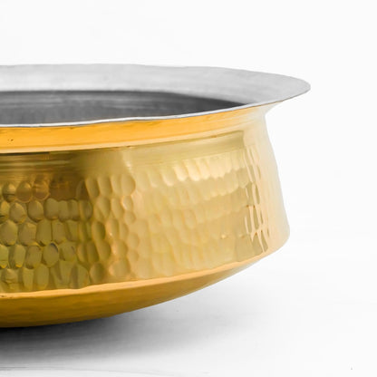 Hammered Brass Lagan Handi Patila for Cooking (All Sizes)