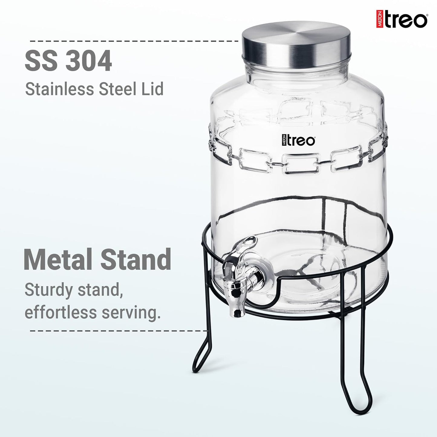 Treo by Milton - Tropica Dispensing Glass Jar - Dispenser 5600 ml
