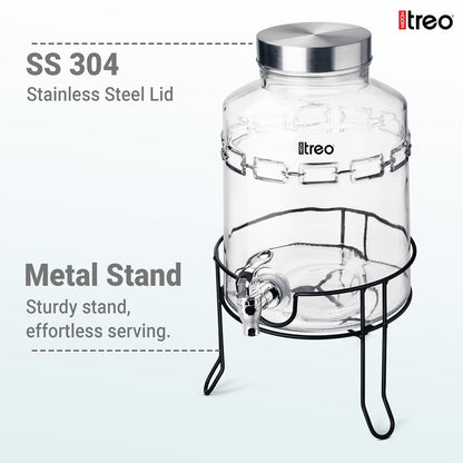 Treo by Milton - Tropica Dispensing Glass Jar - Dispenser 5600 ml