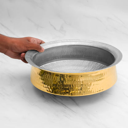 Hammered Brass Lagan Handi Patila for Cooking (All Sizes)