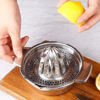 Hand Fruit Press Juicer with Built-in Strainer