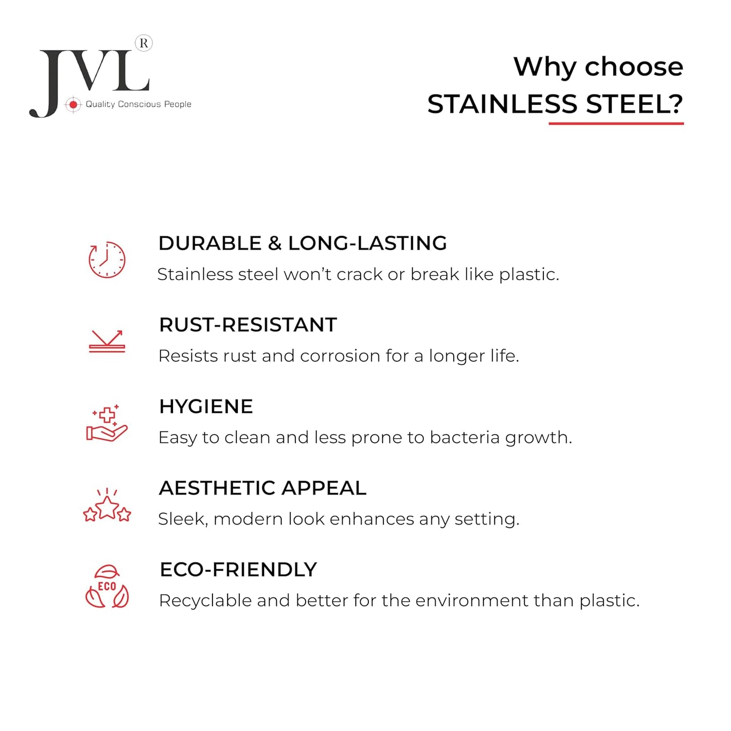 JVL Leak-Proof Stainless Steel Double Decker Lunch Box 600ml with Bag 2-Compartment Tiffin for Office & Kids Use Durable, Compact & Easy to Carry