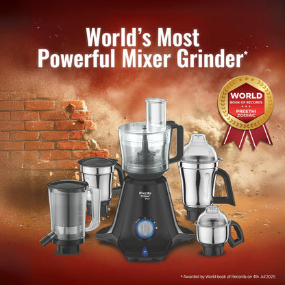 Preethi Mixer Grinder - ZODIAC Black 750 Watts
