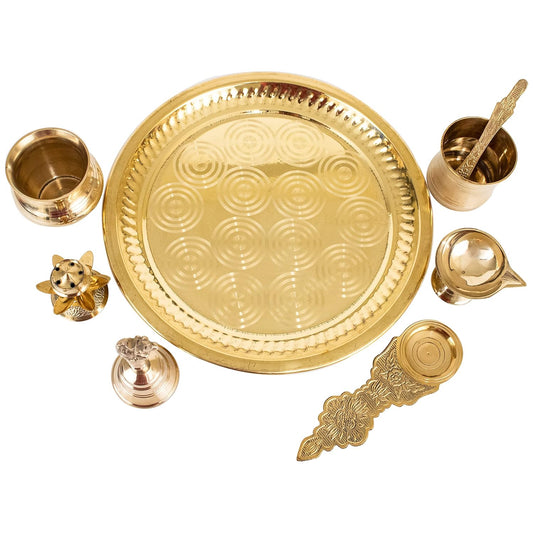 Brass Puja Thali Set