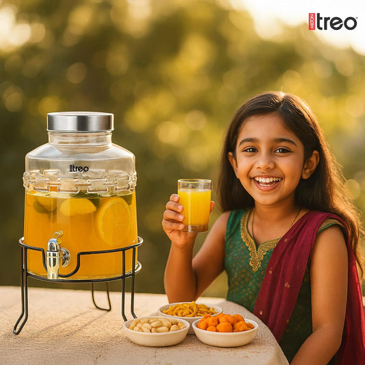 Treo by Milton - Tropica Dispensing Glass Jar - Dispenser 5600 ml