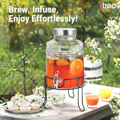 Treo by Milton - Tropica Dispensing Glass Jar - Dispenser 5600 ml