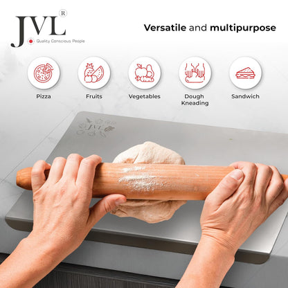 JVL Stainless Steel Countertop Cutting & Chopping Board (42cm*32cm*2cm)