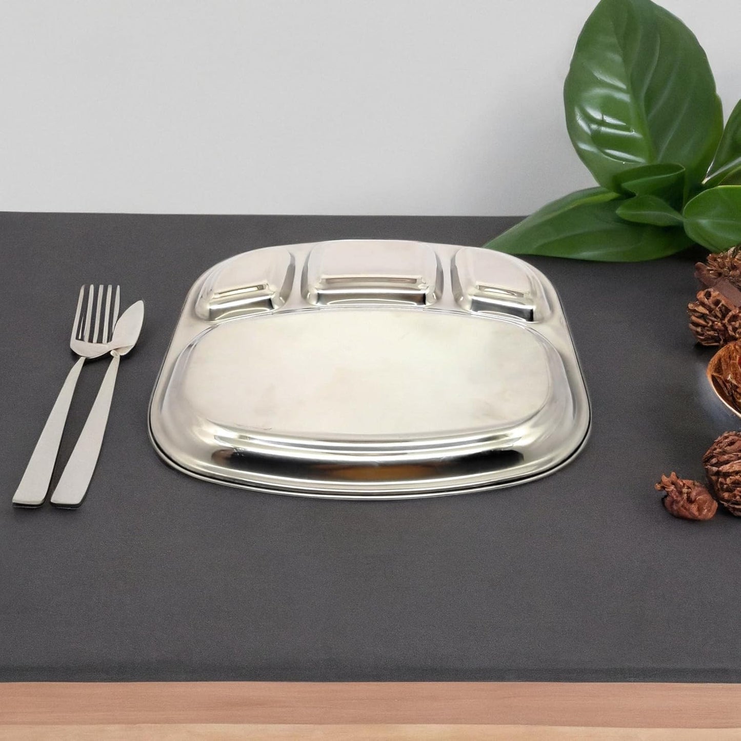 Stainless Steel 4 Compartments Partition Plate