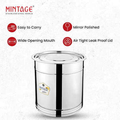 SS Plain Pavali Drum (Multiple Sizes)
