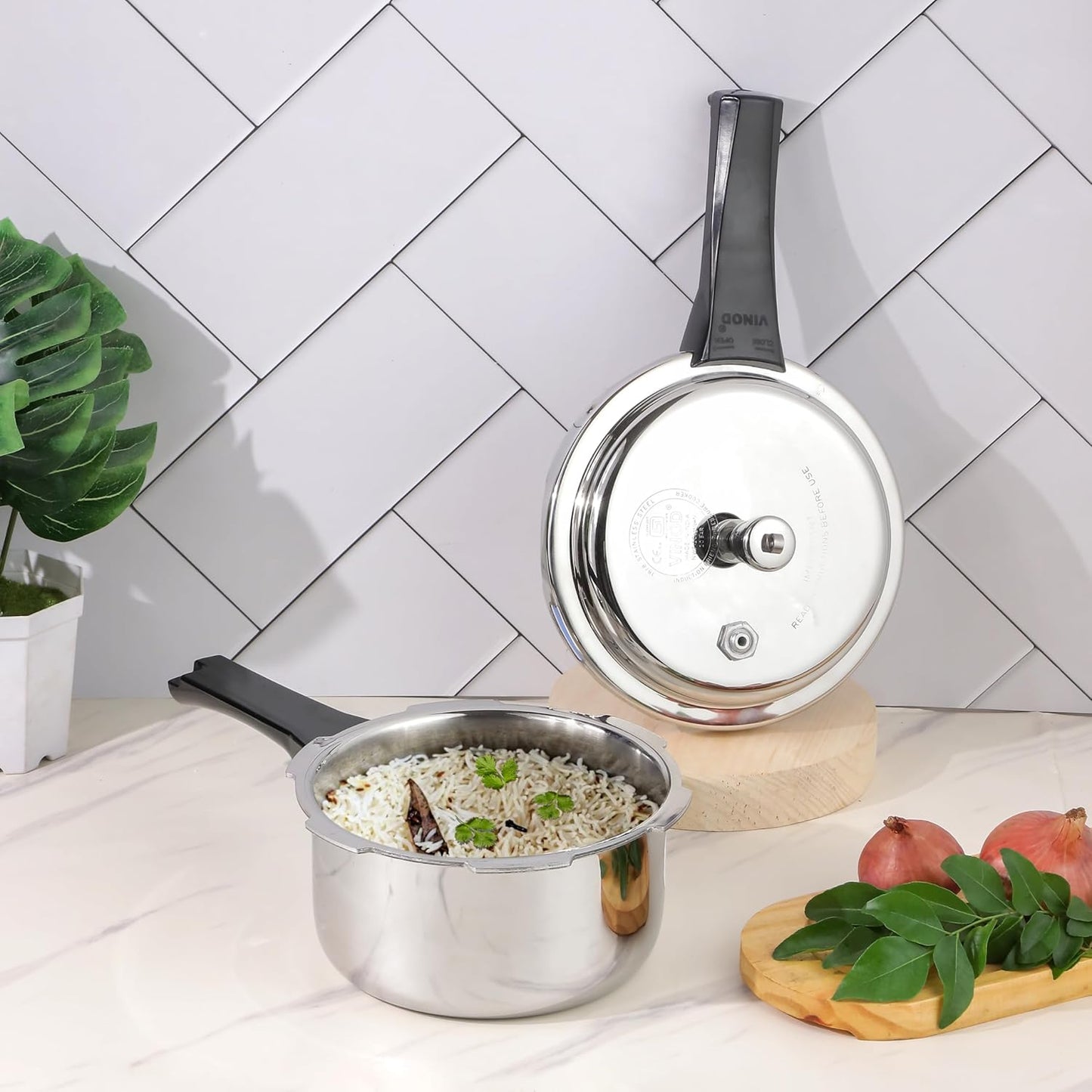Vinod Stainless Steel Triply Pressure Cookers (All Sizes)