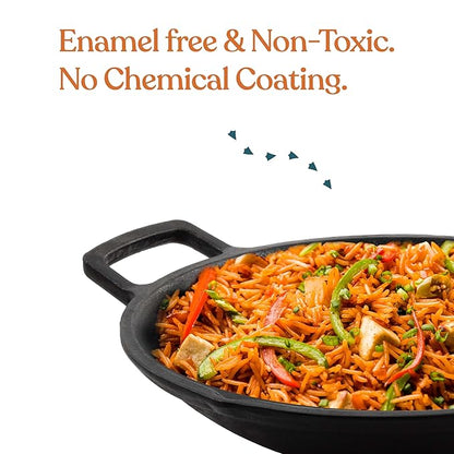 Cast Iron Cookware Shallow Kadai