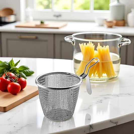SS Fine Deep Fry Mesh Strainer with Handle (Mini)