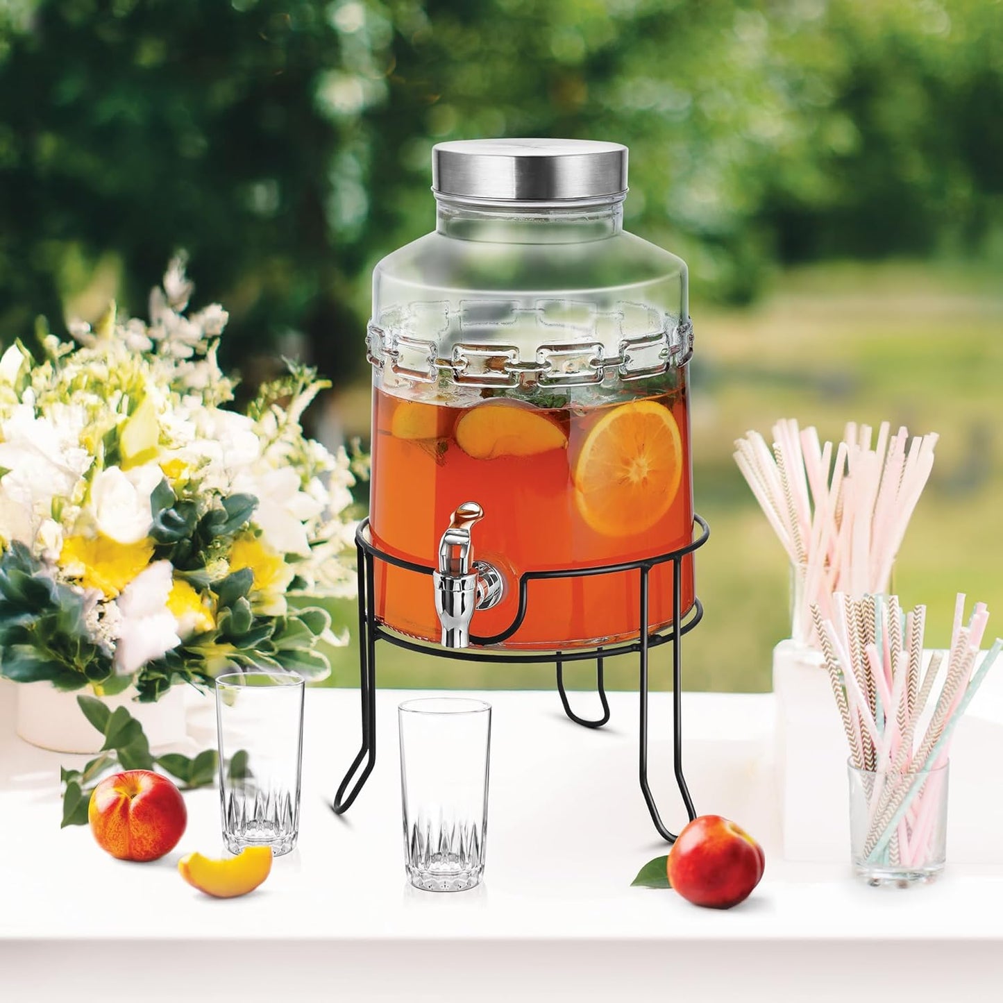 Treo by Milton - Tropica Dispensing Glass Jar - Dispenser 5600 ml