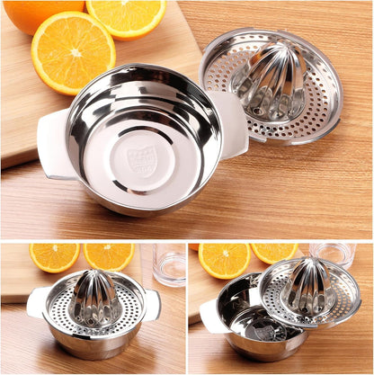 Hand Fruit Press Juicer with Built-in Strainer