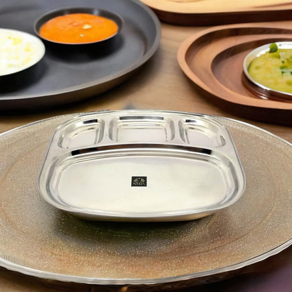 Stainless Steel 4 Compartments Partition Plate