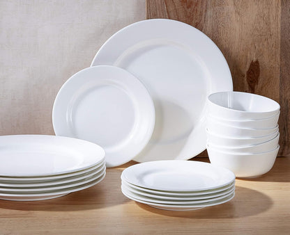 Plain White Melamine Dinner Set