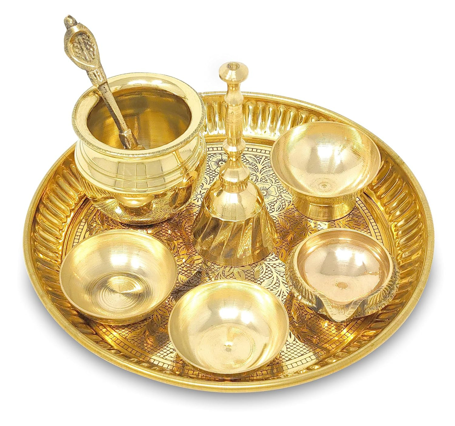 Brass Puja Thali Set