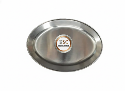 Stainless Steel Matte Finish Oval Platter
