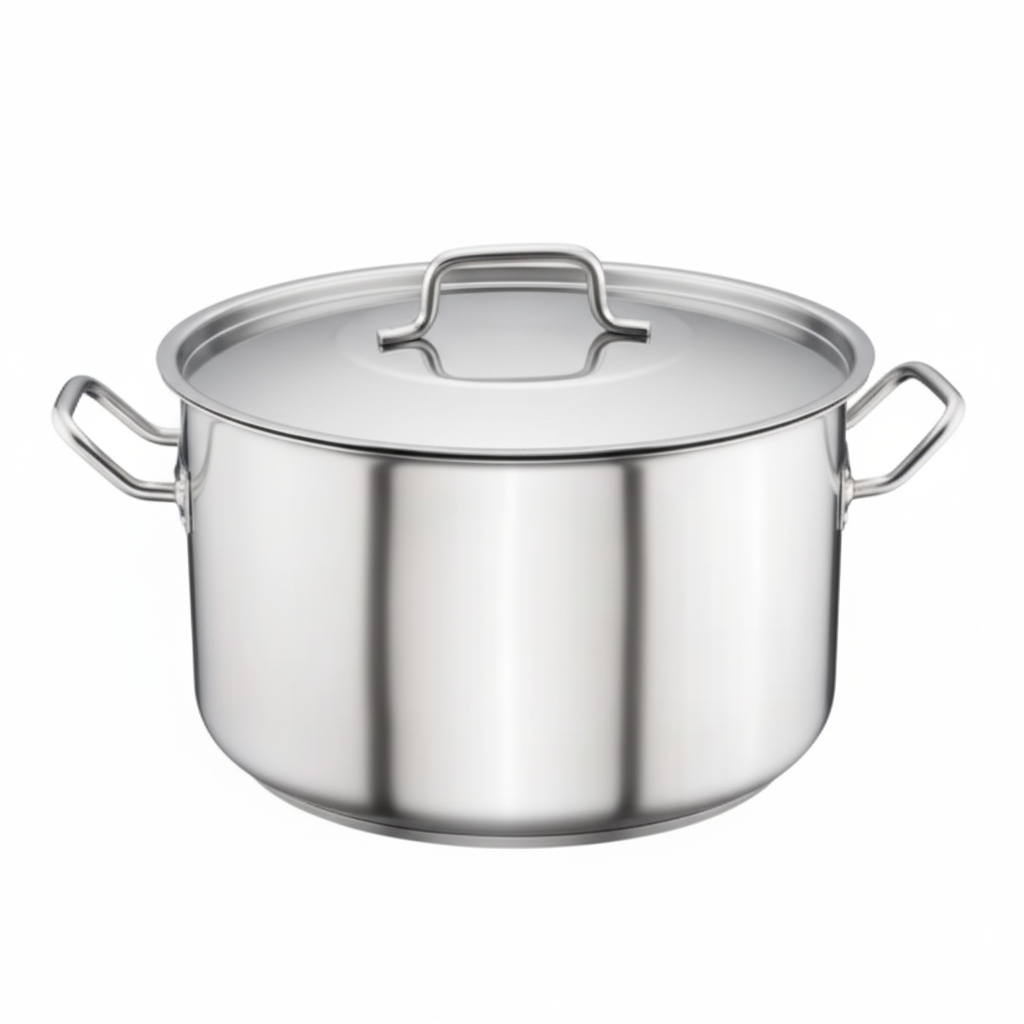 Commercial Stainless Steel Quarter Height Stock Pot Premium Cookware