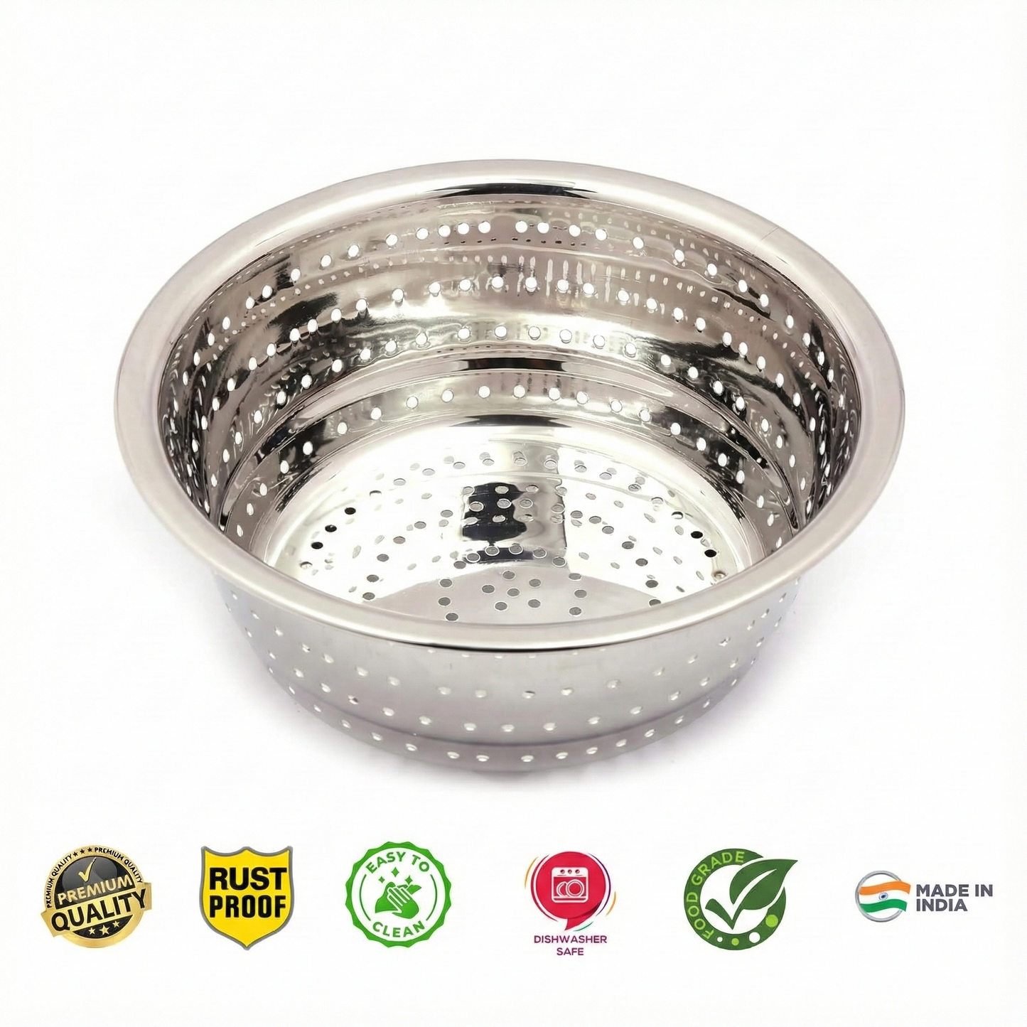Steel Rice Strainer Colander (Multiple Sizes)