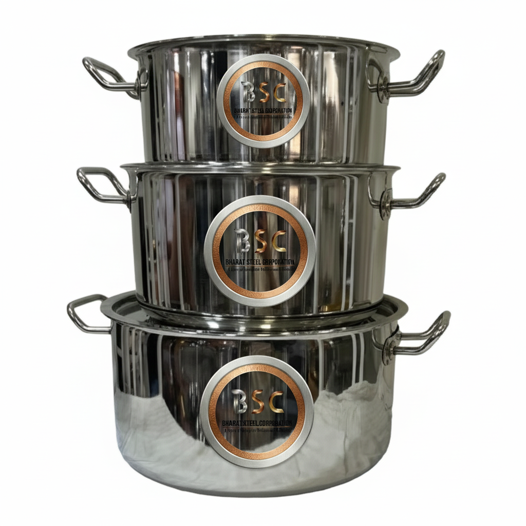 Large Size Stainless Steel Stock Pot for Cooking & Storing