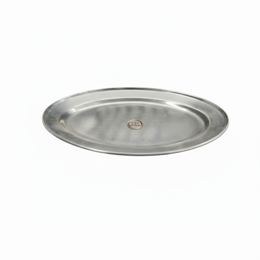 Stainless Steel Matte Finish Oval Platter