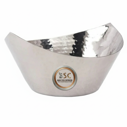 Hammered Stainless Steel Designer Serving Bowl, 500 ML, 5.5"